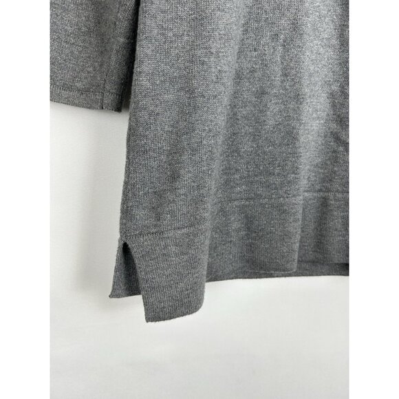 J. Jill Women's Gray Long Sleeve Pullover Sweater With Front Pockets Size L - Picture 7 of 9